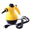 Handheld Pressurized Steam Cleaner with 9-Piece Accessory Set;  Multifunctional Steam Cleaning for Car;  Home;  Bedroom;  Chemical-Free;  Yellow