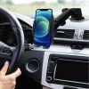 Products 360 Car Phone Mount Holder with Adaptable Cradle 2.0 Adjustable Long Neck for Windshield Dashboard