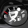 2 Pcs Car Fuel Gauge Funny Car Sticker Fuel Tank Cap Scratch Decal Fuel Up Sticker; White