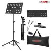 5 Core Music Stand For Sheet Music Height Adjustable Portable Folding Atril Para Partituras w Light Clip for Guitar Players Violinists Cellists Pianis