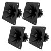 5 Core Tweeter 3.25" x 3.25" • 40W Max Component Square Driver • Piezo Horn Element Super Replacement DJ Tweeters • for Smooth Extended Frequency Resp
