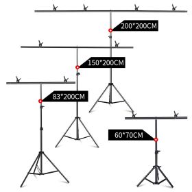 Photography Photo Backdrop Stands T-Shape Background Frame Support System Stands With Clamps for photo studio Multiple Sizes (Size (mm): 150cmx200cm)