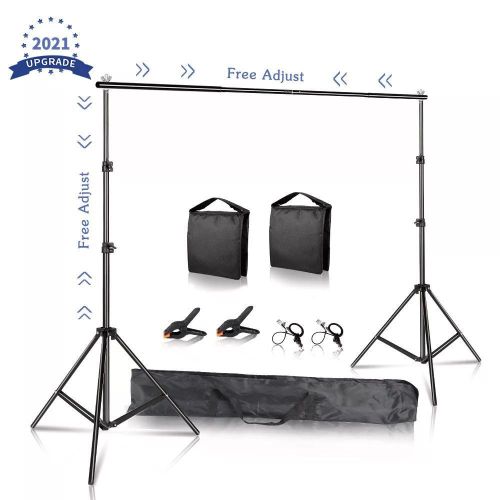 SH 2.6x3M Backdrop Stand Adjustable Background Support Frame SystemWith 4 Clips For Parties,Wedding,Advertising Display