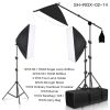 Softbox Lighting Kit Photography Continuous 45/135W Bulbs 4in1 Bulb Socket Light Suit With 2m Tripod Stand Studio Photo