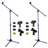 5 Core Tripod Mic Stand Heavy Duty Adjustable Holder Floor Microphone Boom Arm - DARK BLUE  - MS 080 D-BLU