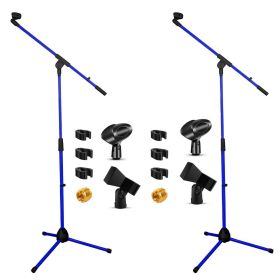 5 Core Tripod Mic Stand Heavy Duty Adjustable Holder Floor Microphone Boom Arm - DARK BLUE  - MS 080 D-BLU (SKU: MS 080 D-BLU 2PC)