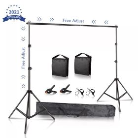 Photo Video Studio Backdrop Background Stand Photography Muslin Backgrounds Picture Canvas Frame Support System With Carry Bag (Color: New Flexible Sandbag, Size (mm): 2Mx3M)