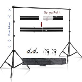 2.6x3M/8.5x10ft Photo Video Studio Backdrop Background Stand, Adjustable Telescopic Background Support System with Carry Bag (Color: New Regular, Size (mm): 2X2M)