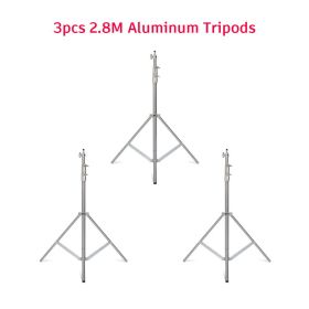 SH 290cm Aluminum Alloy Light Stand for Camera Ring Light Live Youtube Cellphone Video and Apply to Photography Softbox Fixed (Color: 3pcs tripods)