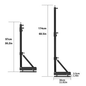 Wall Mount Boom Arm Heavy Wall Mount Bracket Stand Boom Arm Projector for Photography Studio Softbox Video Strobe Ring Lights (Color: 170cm)