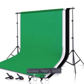 Photography Background Stand Kit Support System Backdrops With Adjustable Stand for Photo Studio Chromakey Green Screen Frame (Color: Three cloth, Size (mm): 2000x3000mm)