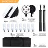Photography Softbox Lightbox Kit 50x70CM Four Lamp Softbox E27 Holder With 8pcs 20W Bulb Soft Box Accessorie Photo Studio Video