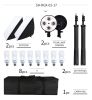 SH Photographic 50x70CM Four Lamp Softbox Kit E27 Holder Socket Soft Box Lighting Accessories For Photo Studio Video Photo Box
