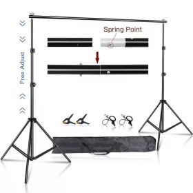 SH Background Stand Support System Photography Studio Backdrop Kit Holder with Carry Bag for Muslins Backdrops,Paper and Canvas (Color: No Sandbag, Size (mm): 2X2M)