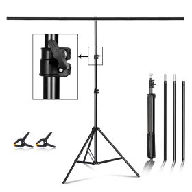 Photography 50*68cm 1.5*2M 2X2M T-shaped Background Stand Adjustable Support System Photo Studio for Non-Woven Muslin Backdrops (Color: T-shaped, Size (mm): 200x200CM)