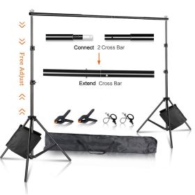 SH Photography Background Backdrop Stand Support Picture Canvas Frame System Kit With Carry Case For Muslin Photo Video Studio (Color: New add Sandbag, Size (mm): 2.6Mx3M)