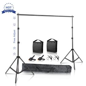 2X2M 2X3M 2.6X3M Background Support System Photography Backdrops Stand Photo Studio Kit Chromakey Green Screen Frame (Color: Add 2pcs Sandbag, Size (mm): 2X3M)