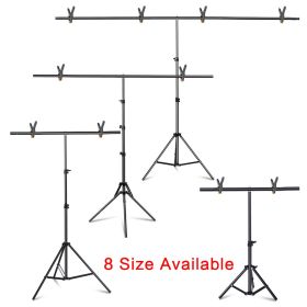 T-shape Metal Backdrop Background Stand Frame Support Multiple Sizes For Photography Photo Studio Video Cromakey Green Screen (Color: New Background Stand, Size (mm): 83x200CM)