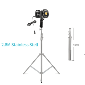 100W Video Light Photography LED Daylight-Balanced Sun Lamp for Softbox Lighting Portrait Flash Studio Accessories Youtube Live (Color: 100W 2.8m tripod)