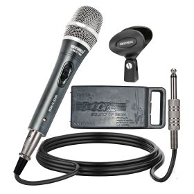 5 Core Mic Karaoke Dynamic Handheld XLR Microphone for Professional Vocal Recording Live Stage Singing Music Neodymium 1/4 Corded Wired Micrófono - ND (Color: Black)