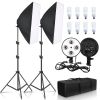 2 Pack Softbox Lighting Kit Light Box 5500K Photography Flash 50x70CM E27 Photo Studio Camera Feflector Photo Video Shooting
