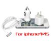 32pin USB Car Charger USB Wall Charger USB Cable Compatible with iPhone4/4S
