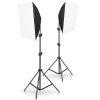 Photography Softbox Lightbox Kit 50x70CM Four Lamp Softbox E27 Holder With 8pcs 20W Bulb Soft Box Accessorie Photo Studio Video