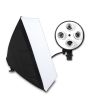 SH Photographic 50x70CM Four Lamp Softbox Kit E27 Holder Socket Soft Box Lighting Accessories For Photo Studio Video Photo Box