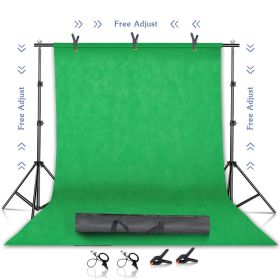 Photography Background Stand Kit Support System Backdrops With Adjustable Stand for Photo Studio Chromakey Green Screen Frame (Color: With green cloth, Size (mm): 2000x3000mm)