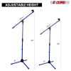 5 Core Tripod Mic Stand Heavy Duty Adjustable Holder Floor Microphone Boom Arm - DARK BLUE  - MS 080 D-BLU