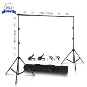 SH 2.6x3M/8.5x10ft Photo Frame Studio Backdrop Background Stand, Adjustable Telescopic Background Support System with Carry Bag (Color: Flexible No Sandbag, Size (mm): 200CMX300CM)