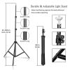 2X2 2X3 2.6X3M Background Support System Kits Adjust Backdrops Stand for Photography Photo Studio Birthday Wedding Party Frame