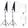 SH Photography 50x70CM Softbox Continuous Lighting Kits Professional Light System E27 Socket Photographic Bulbs Photo Studio