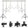 2X3M Backdrop Support System Kit With Green Cloth For Muslins Backdrops Telescopic Background Stand Adjust With Carry Bag Clip