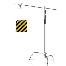 3.2M Stainless Steel Kit Cross Arm Light Stand With Weight Bag Photo Studio Accessories Extension Rod 2.49M Length (Color: 2.6M Tripod)