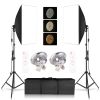 Photography 50x70CM Softbox Lighting Kits Professional Light System With E27 Photographic Bulbs Photo Studio Equipment